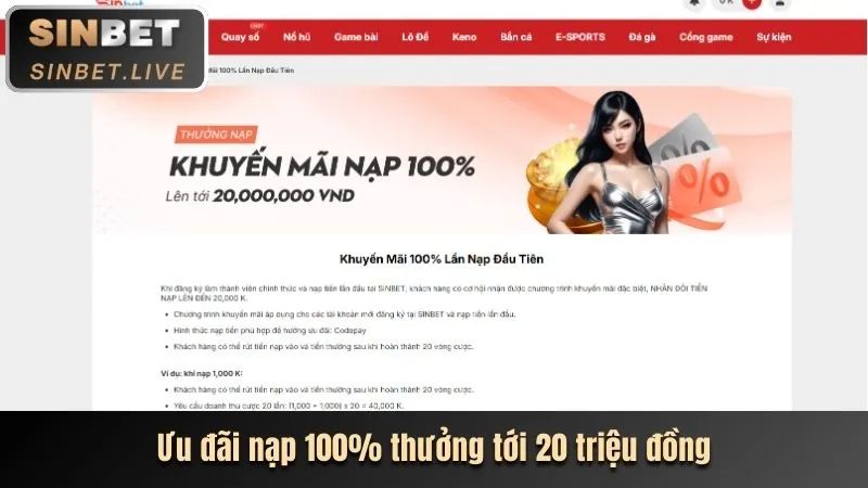 Thưởng chào mừng thành viên mới Winclub